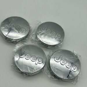 Jeep Silver Wheel Center Caps